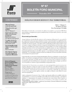 Boletín Foro Municipal #67