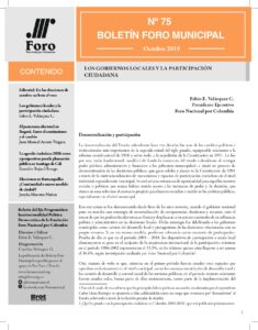 Boletín Foro Municipal #75
