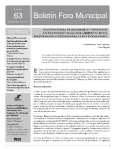 Boletín Foro Municipal #63